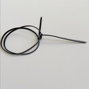 Elegant Black and White Wrap Necklace